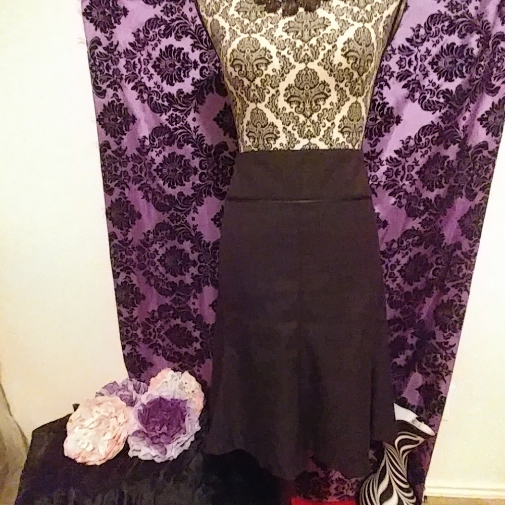 Lane Bryant black polka dot skirt by Lane Bryant size 14